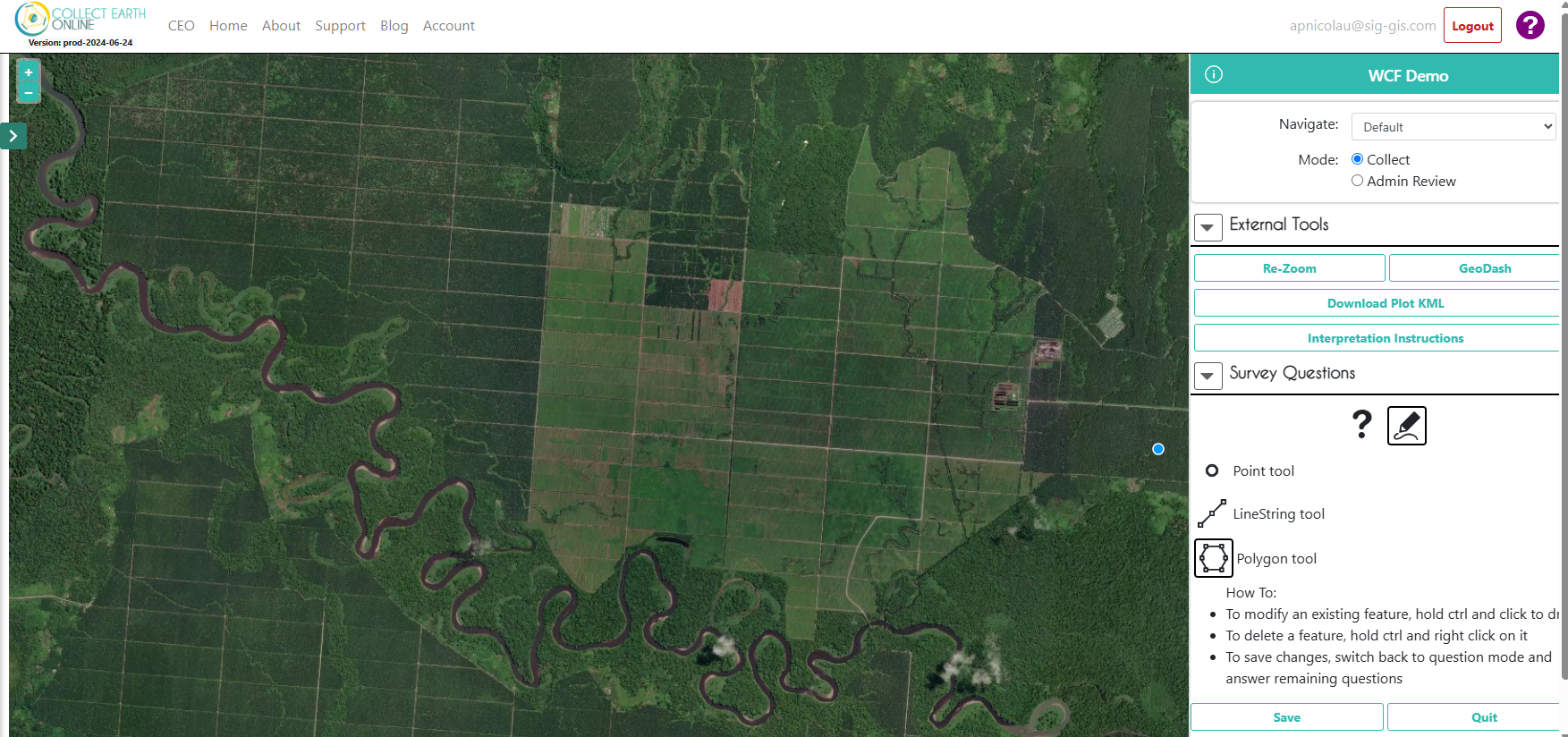 Zoomed in to plantations.